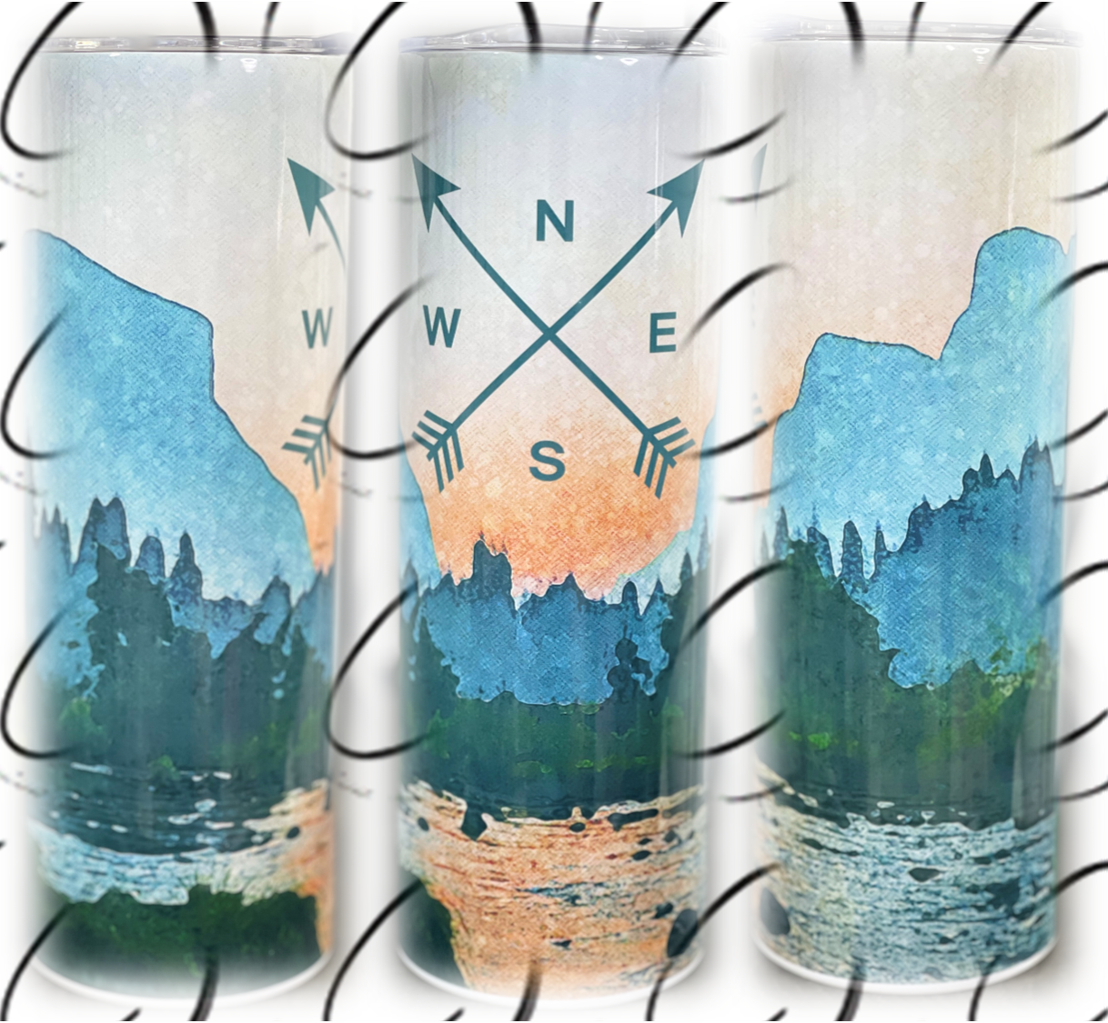 Mountain Compass 20oz Skinny Tumbler