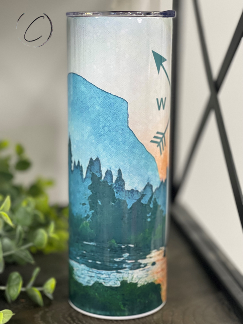 Mountain Compass 20oz Skinny Tumbler