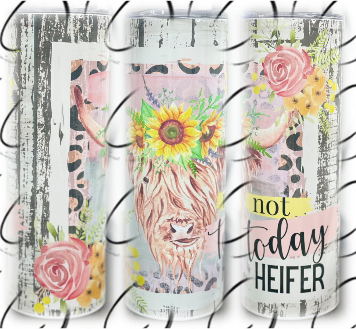 Not Today Heifer 20oz Skinny Tumbler