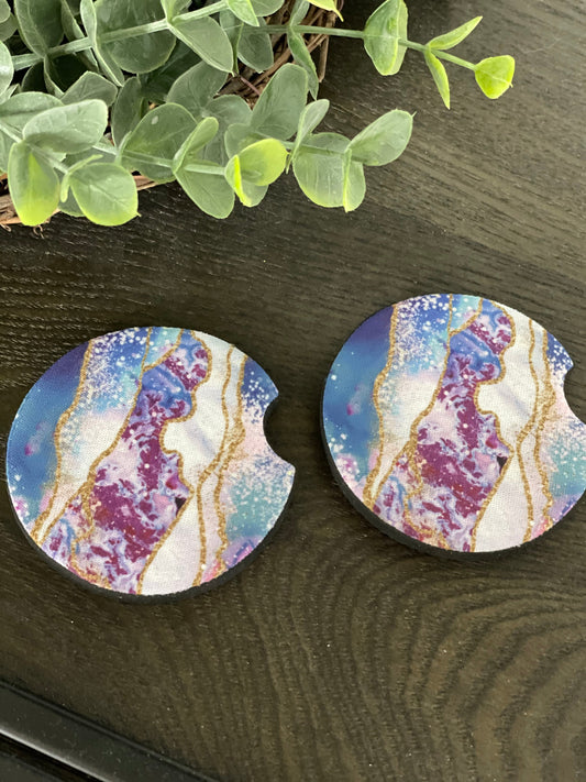 Ocean Geode Neoprene Car Coaster Set