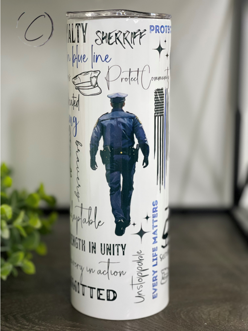 Officer 20oz Skinny Tumbler