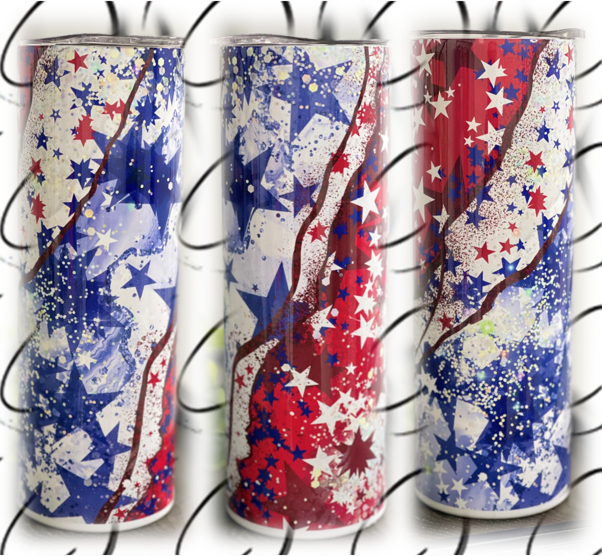 Patriotic Geode 20oz Skinny Tumbler