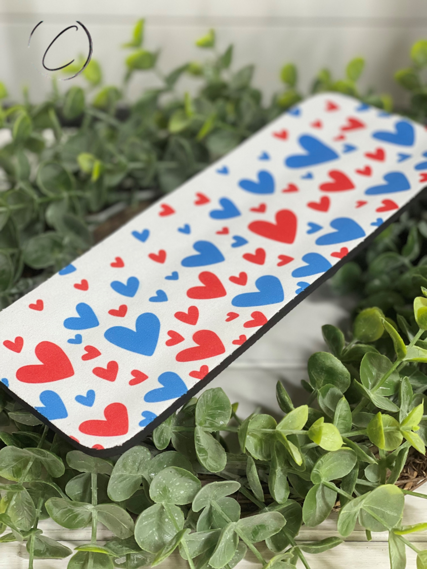 Patriotic Hearts Slap Wrap Can Cooler