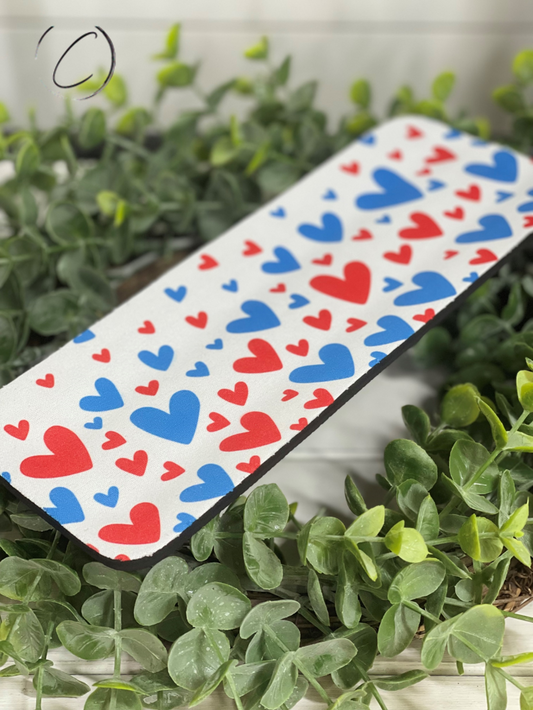 Patriotic Hearts Slap Wrap Can Cooler