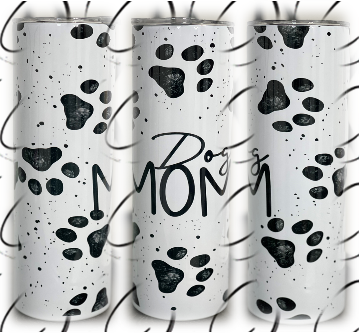 Paw Print Dog Mom 20oz Skinny Tumbler