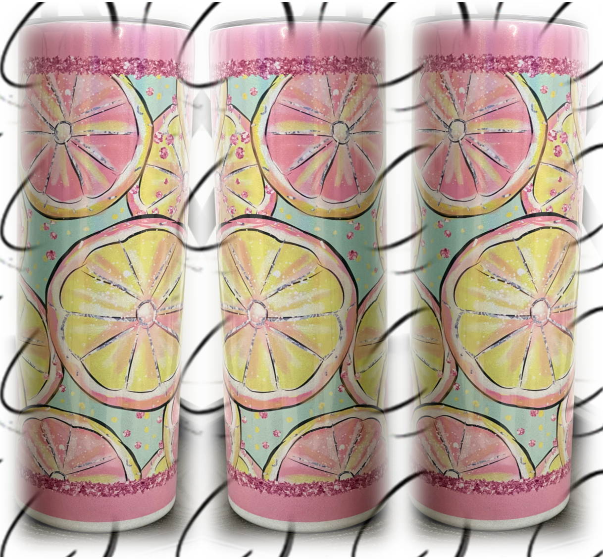 Pink Lemonade 20oz Shimmer Skinny Tumbler