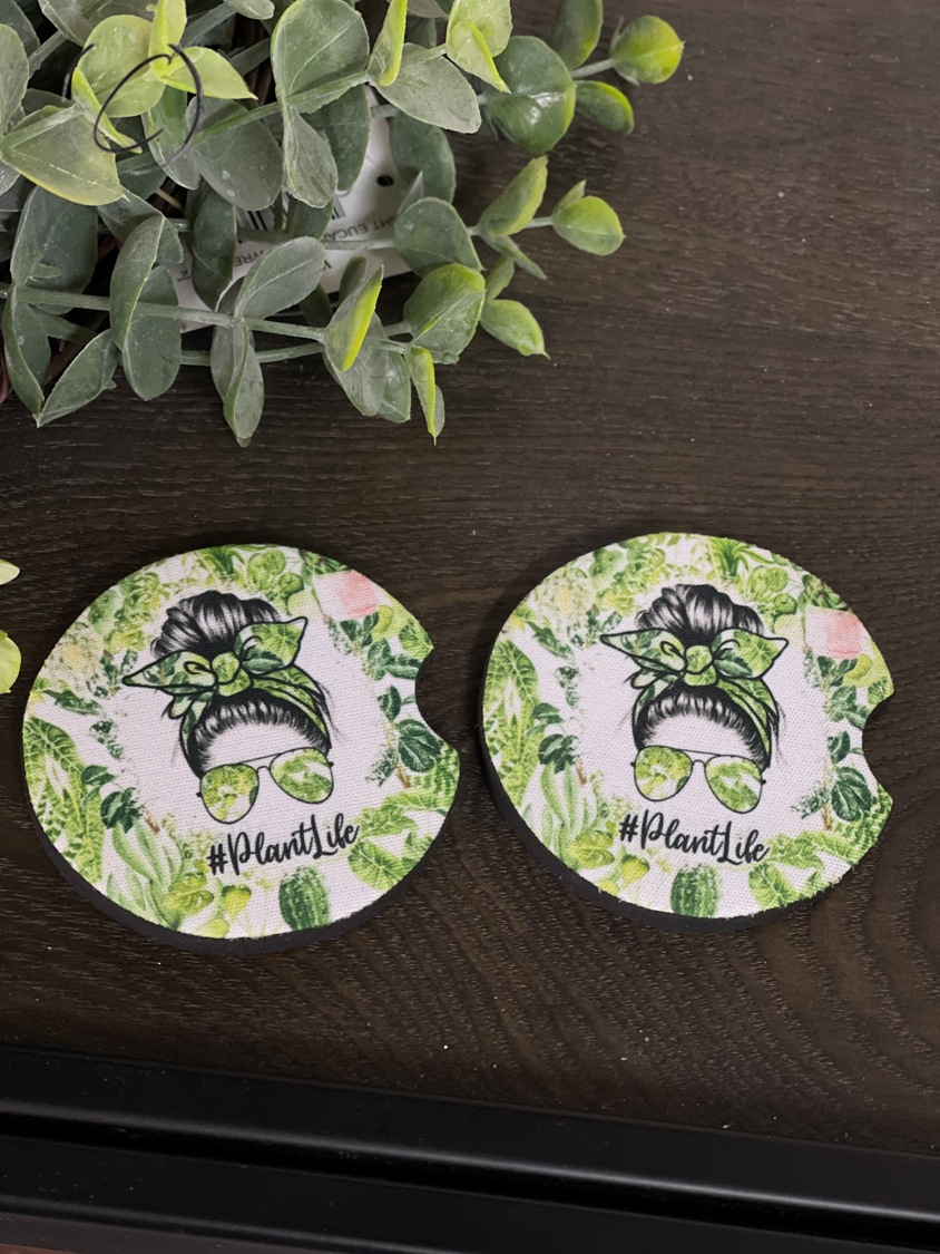 #Plantlife Car Coaster Set