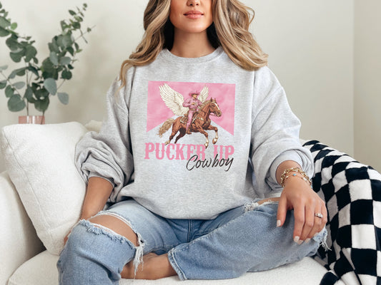 Pucker Up Cowboy Rider Sweatshirt