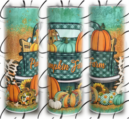 Pumpkin Farm Truck 20oz Skinny Tumbler