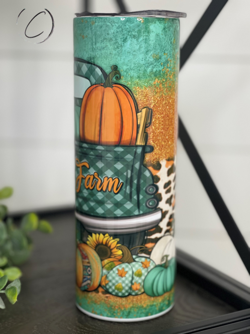 Pumpkin Farm Truck 20oz Skinny Tumbler