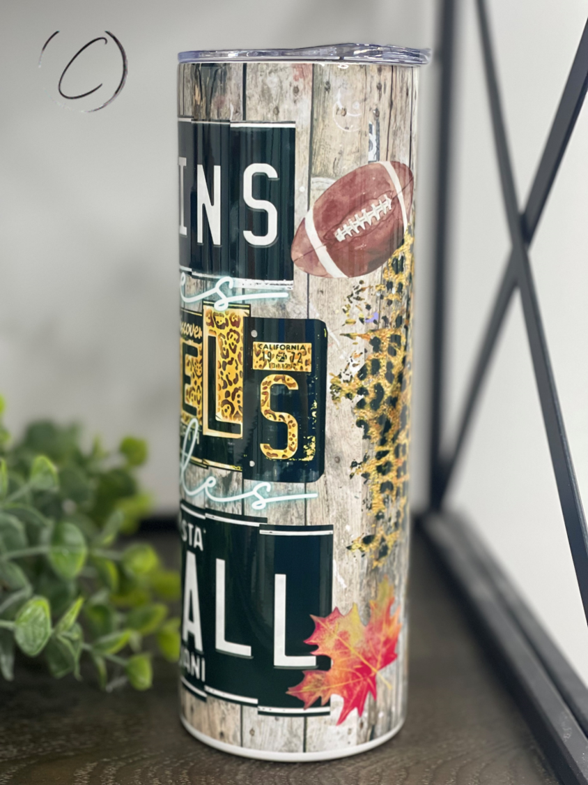 Pumpkins, Flannels, Football 20oz Skinny Tumbler