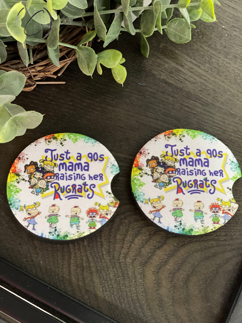 Raising Rugrats Neoprene Car Coaster Set