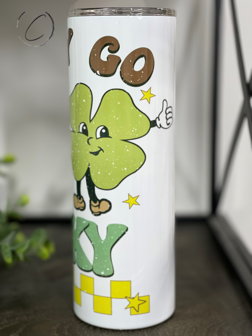 Retro Happy Go Lucky 20oz Skinny Tumbler