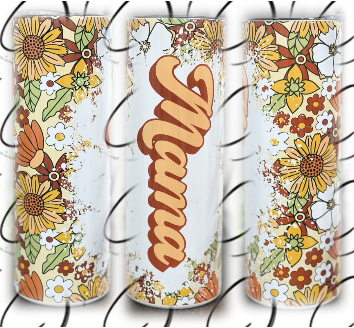 Retro Wildflower Mama 20oz Skinny Tumbler