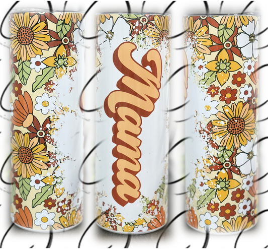 Retro Wildflower Mama 20oz Skinny Tumbler