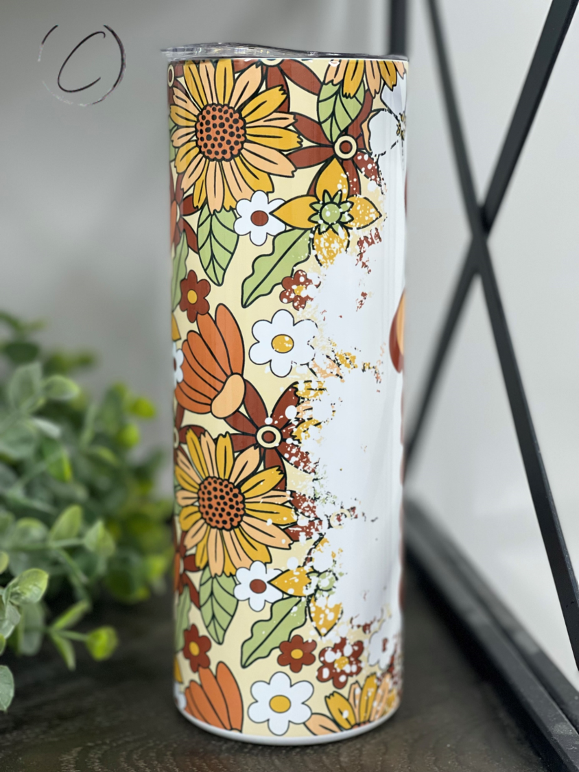 Retro Wildflower Mama 20oz Skinny Tumbler