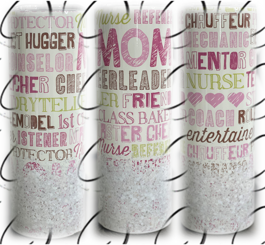 Roles Of Mom 20oz Skinny Tumbler