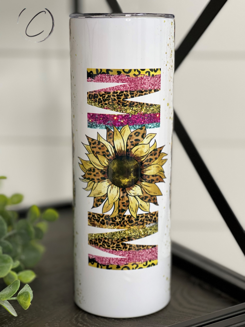 Safari Sunflower Mom 20oz Skinny Tumbler