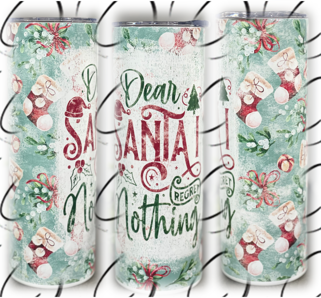 Santa I Regret Nothing 20oz Skinny Tumbler