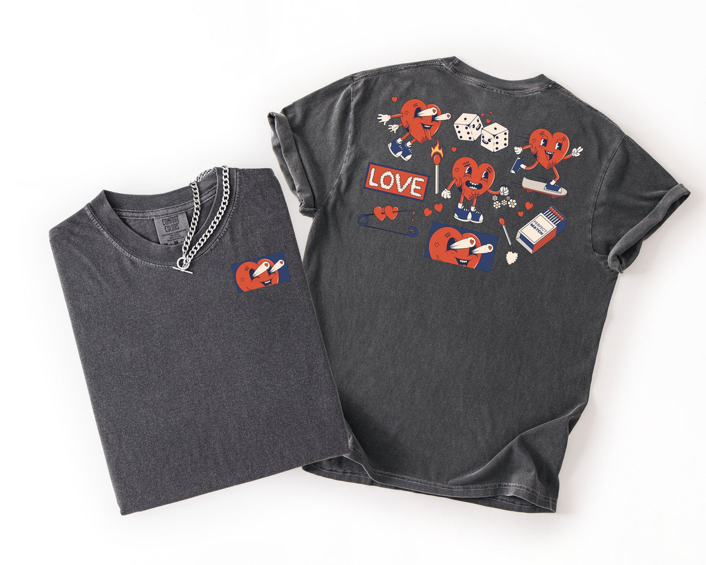 Skater Heart | Graphic Tee | Punk Valentines Shirt
