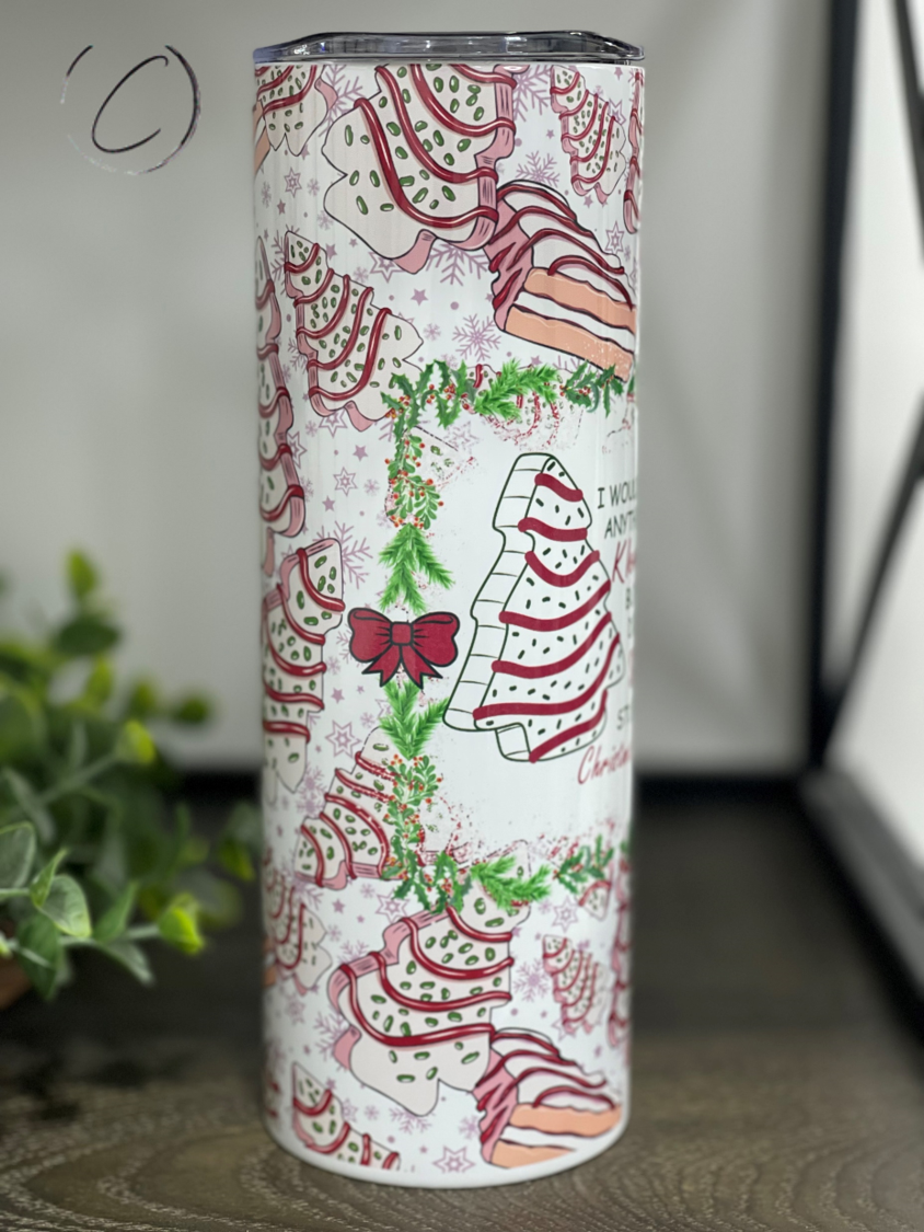 Sketchy Christmas Trees 20oz Skinny Tumbler