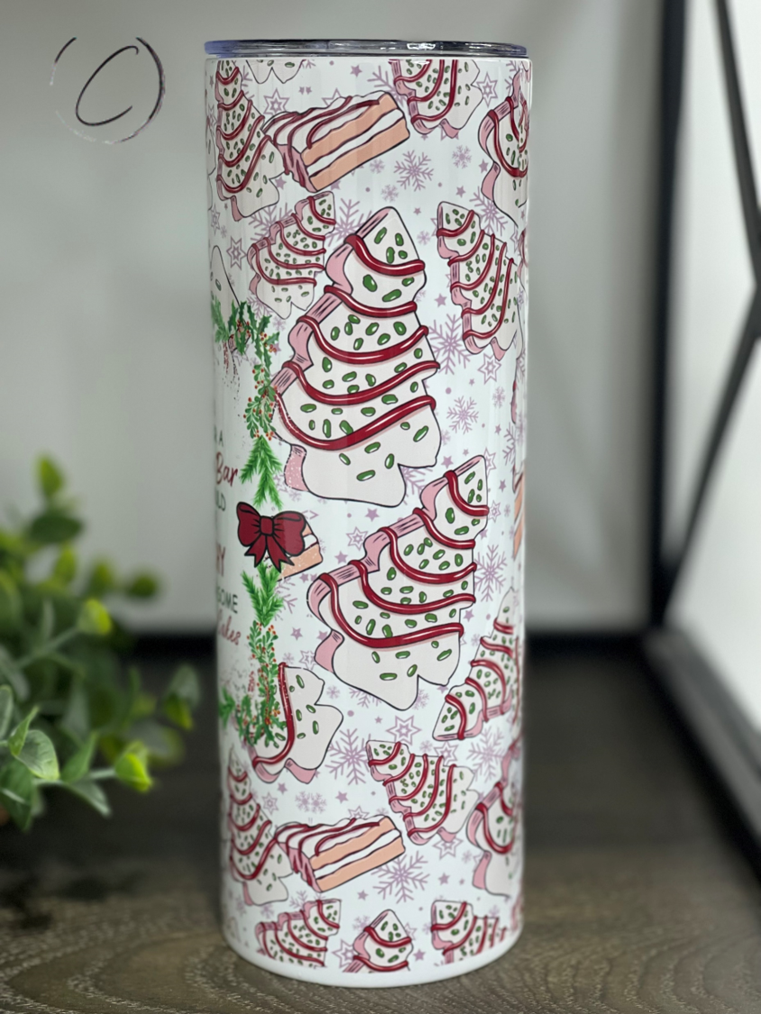 Sketchy Christmas Trees 20oz Skinny Tumbler