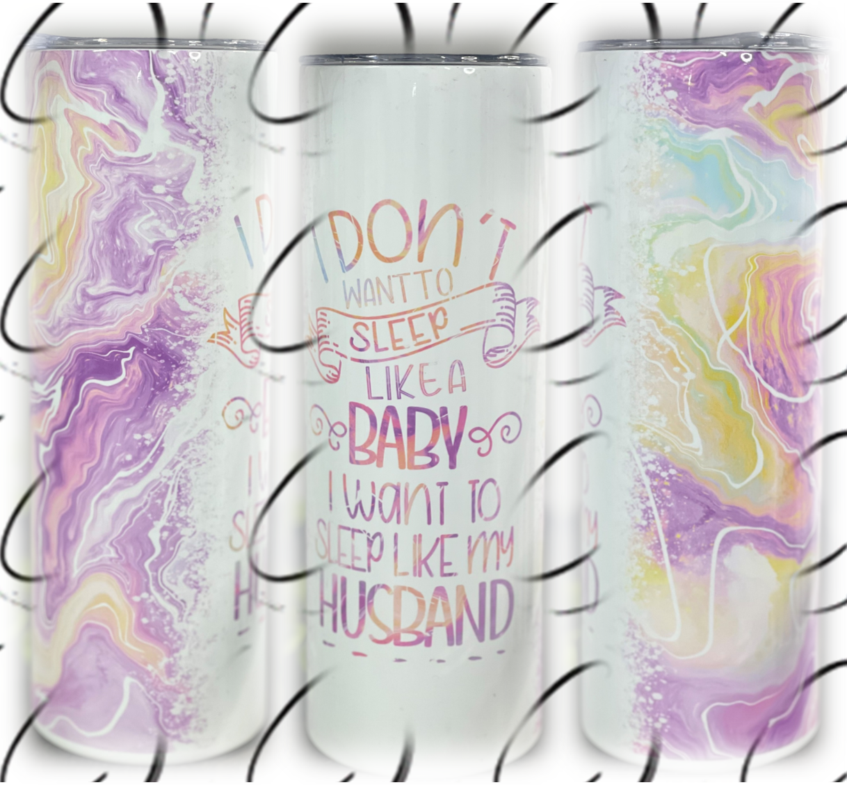 Sleep Like My Husband 20oz Skinny Tumbler