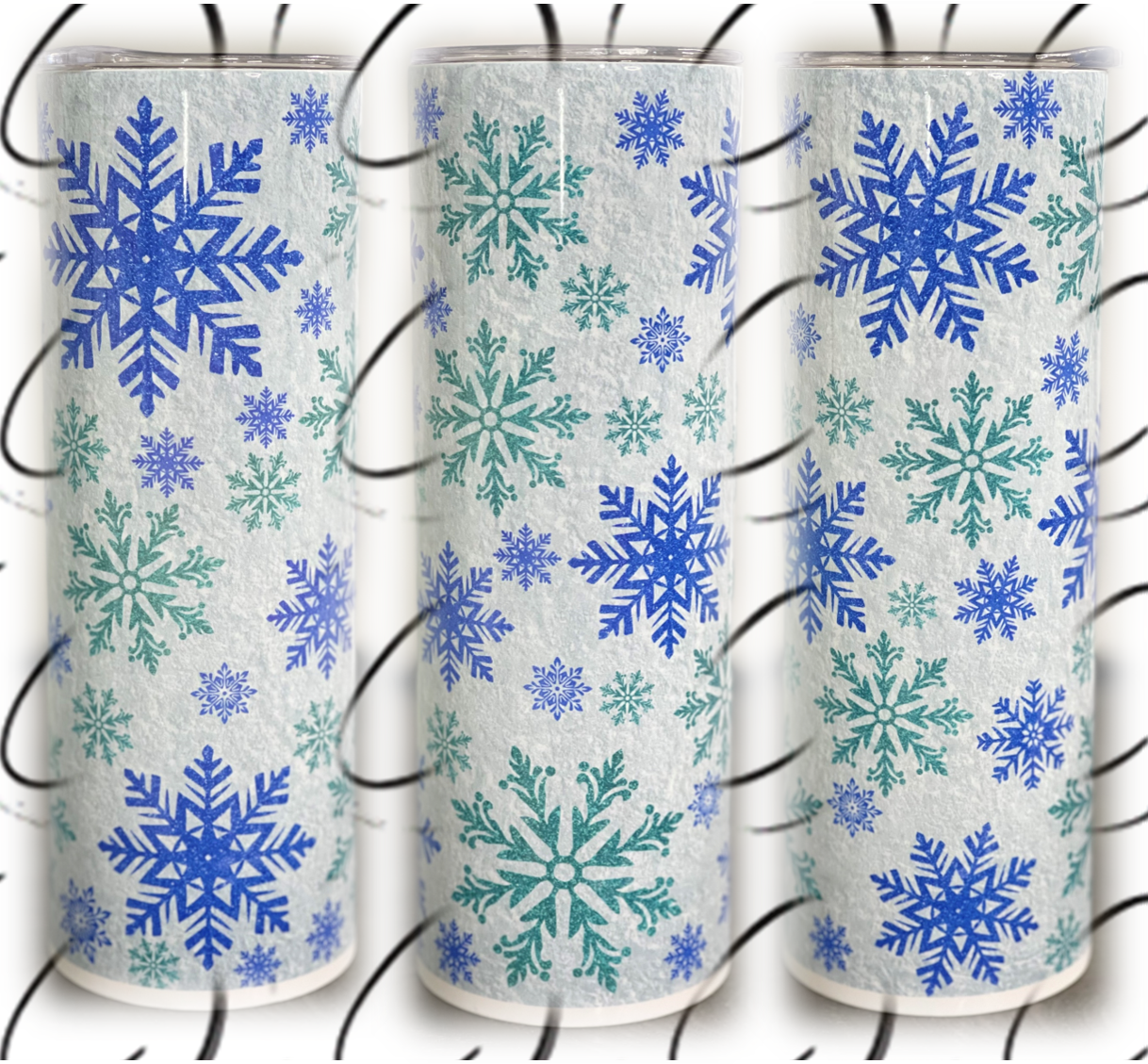 Snowflakes 20oz Skinny Tumbler