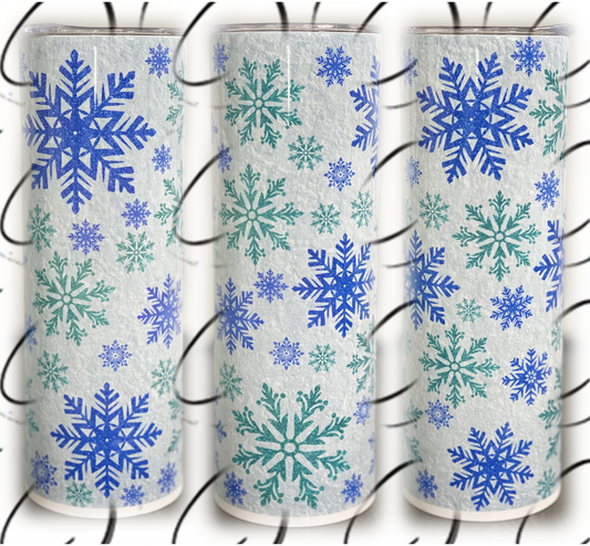 Snowflakes 20oz Skinny Tumbler