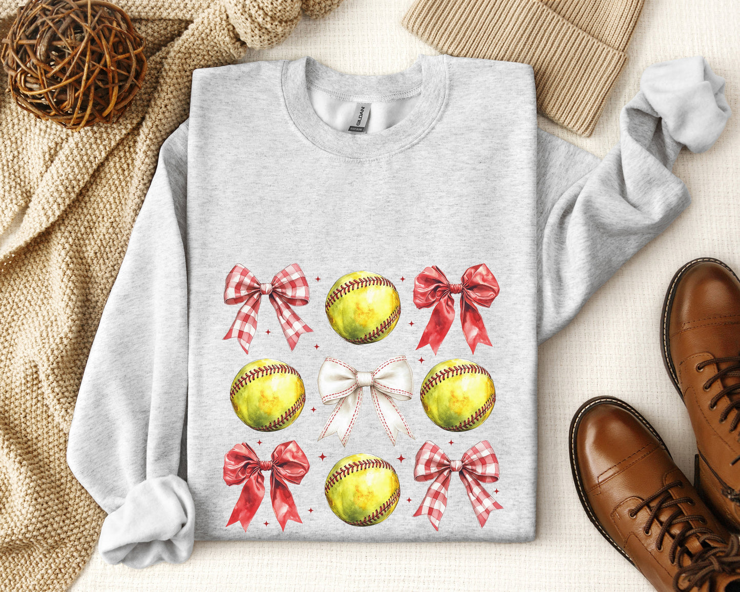 Softball Coquette Sweatshirt