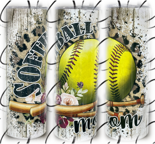 Softball Mom 20oz Skinny Tumbler