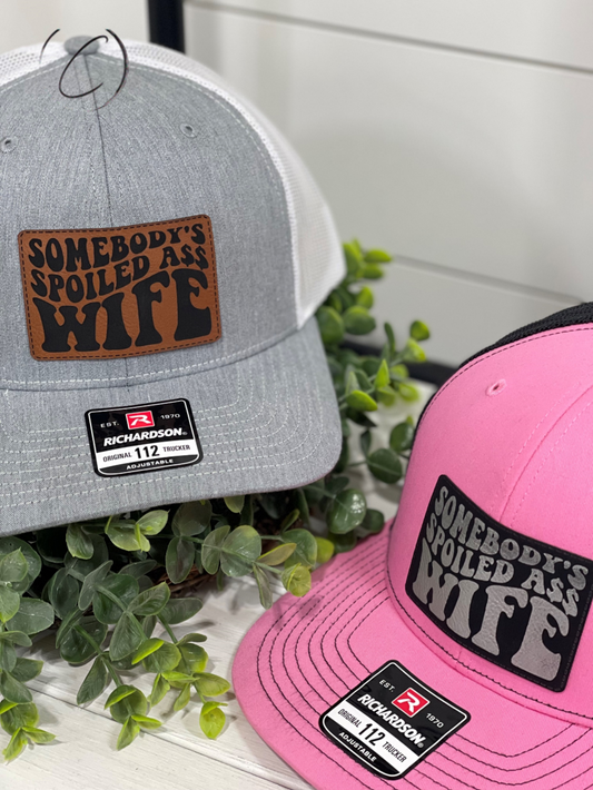 Adult Somebody's Spoiled A** Wife Patch Snapback Hat