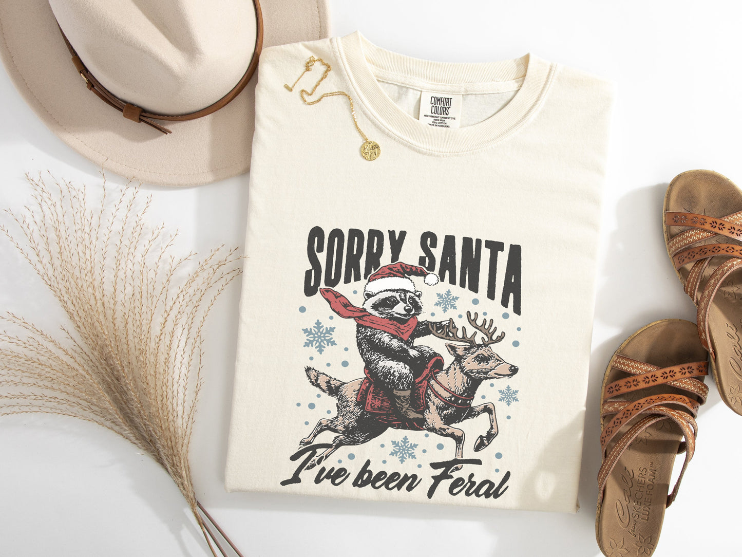 Sorry Santa I've Been Feral Graphic Tee