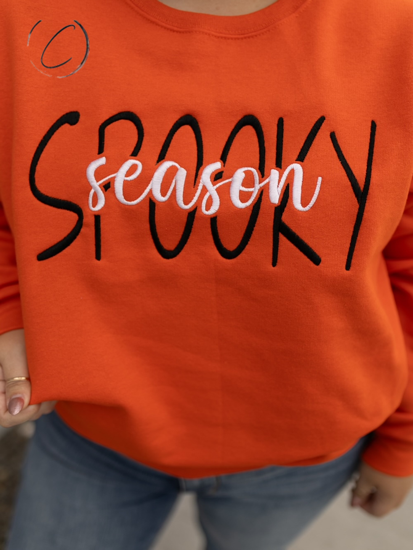 Spooky Season Embroidered Sweatshirt