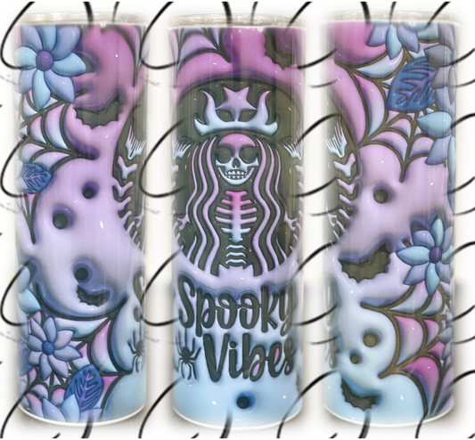 Spooky Vibes Inflated 20oz Skinny Tumbler