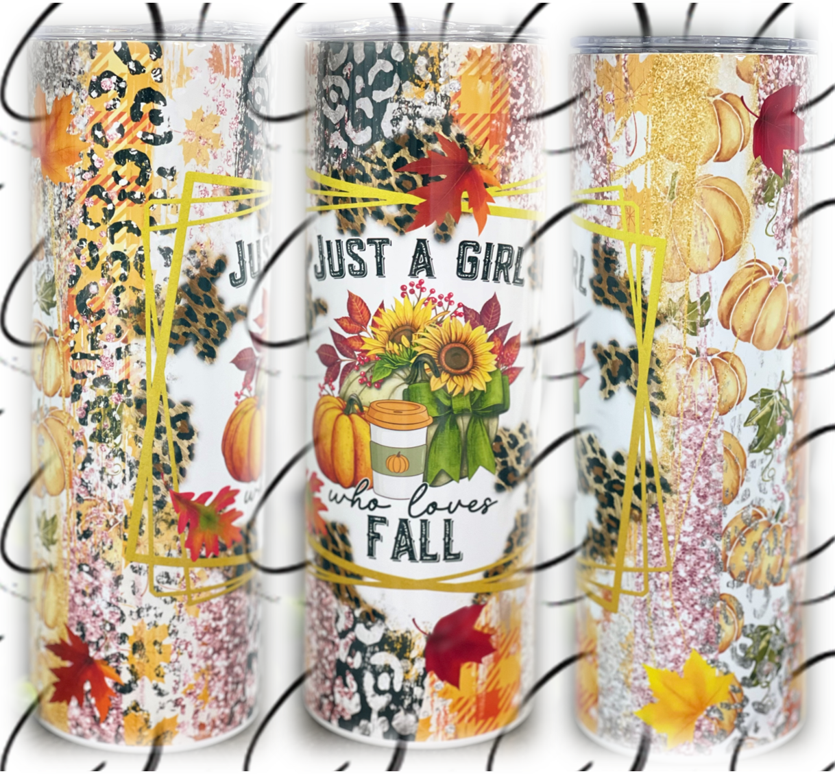 Squared Just A Girl Who Loves Fall 20oz Skinny Tumbler