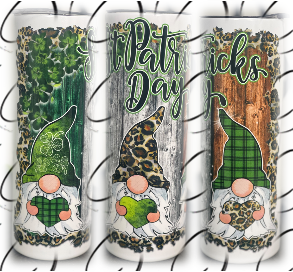 St. Patricks Day Gnomes 20oz Skinny Tumbler