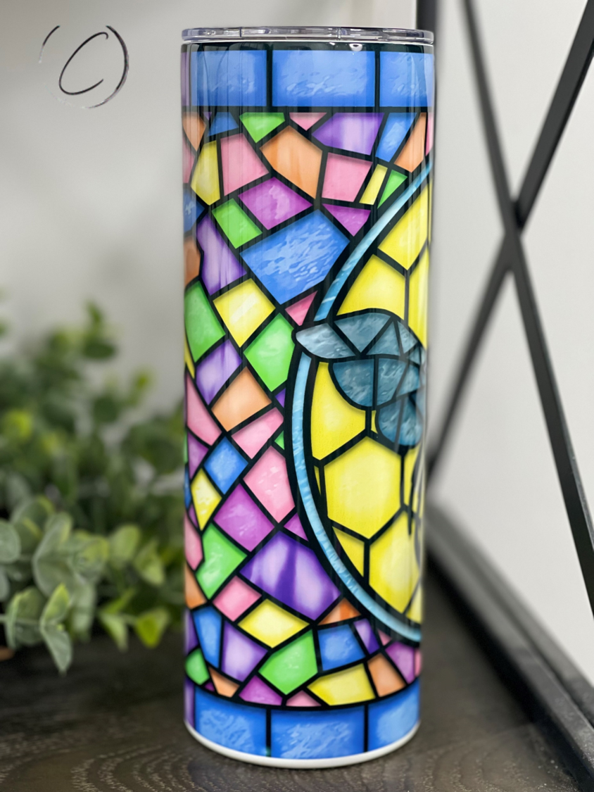 Stained Glass Bee 20oz Skinny Tumbler