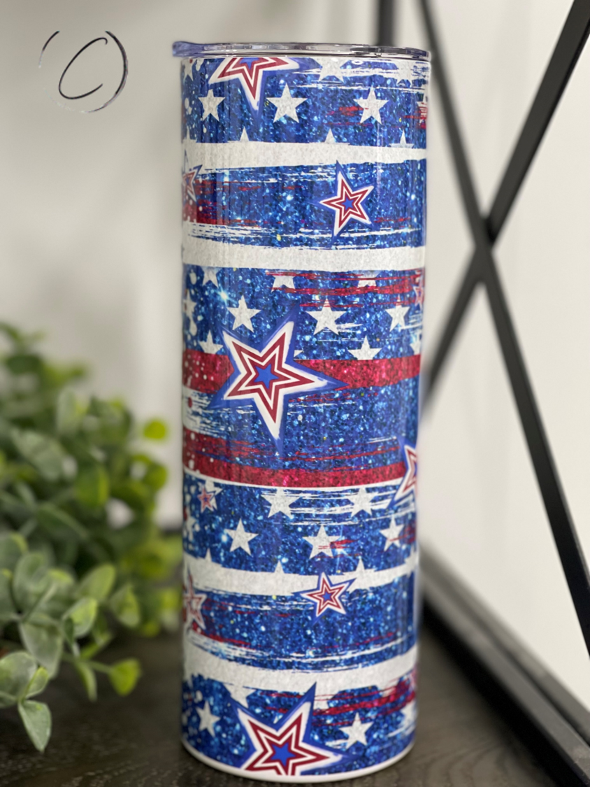 Stars & Stripes 20oz Skinny Tumbler