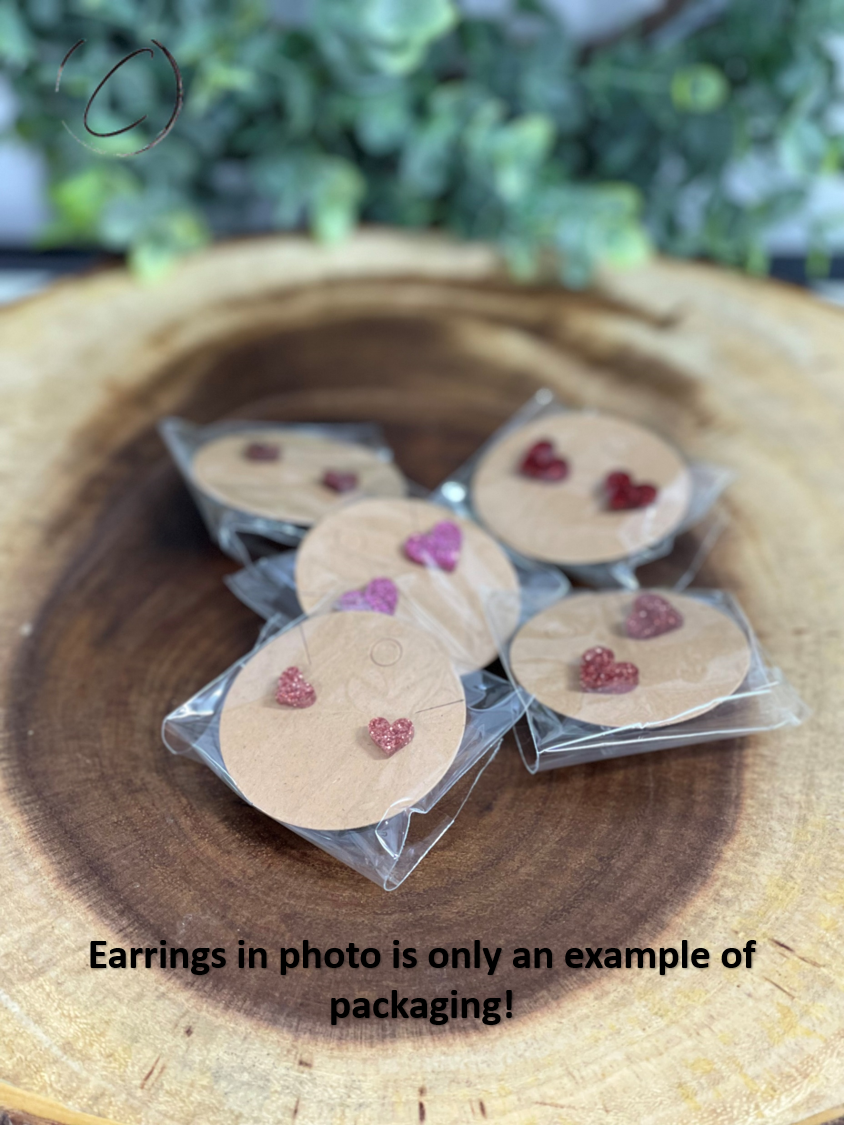 Peeps Rose Gold Glitter Stud Earrings