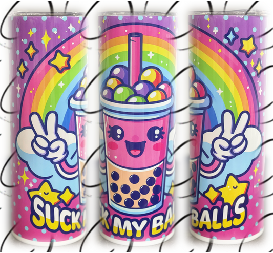 Suck My Balls Boba 20oz Skinny Tumbler