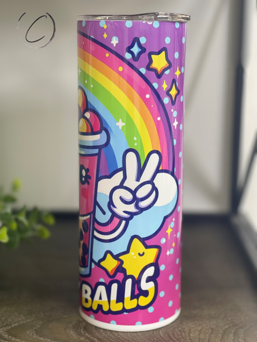 Suck My Balls Boba 20oz Skinny Tumbler