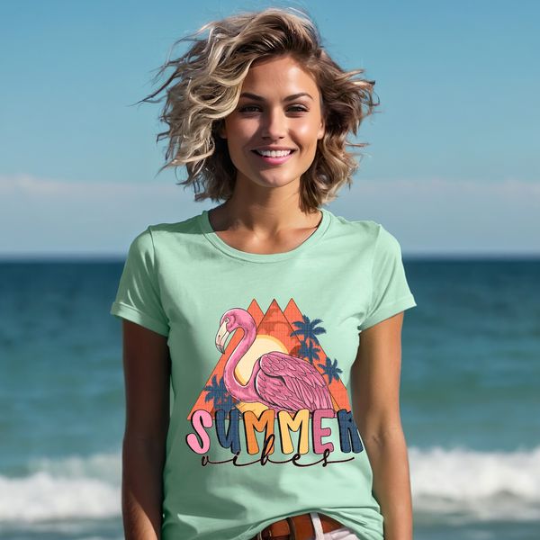 Summer Vibes - Flamingo - Tee