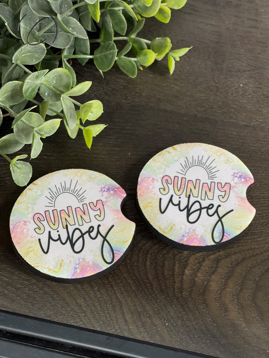 Sunny Vibes Car Coaster Set