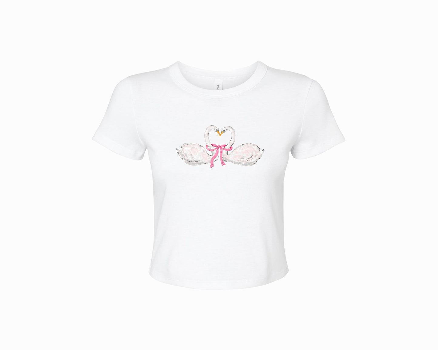 Love Swans | Graphic Crop Top | Romantic Cottage Core