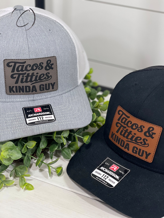 Adult Tacos & Titties Kinda Guy Patch Snapback Hat