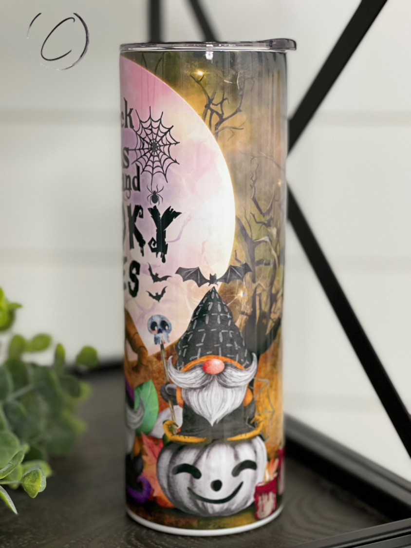 Thick Thighs & Spooky Vibes 20oz Skinny Tumbler