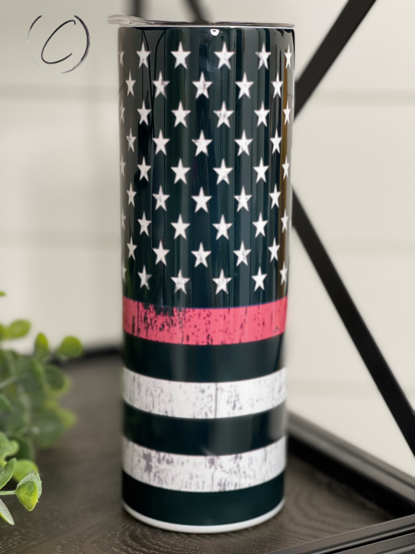 Thin Red Line 20oz Skinny Tumbler