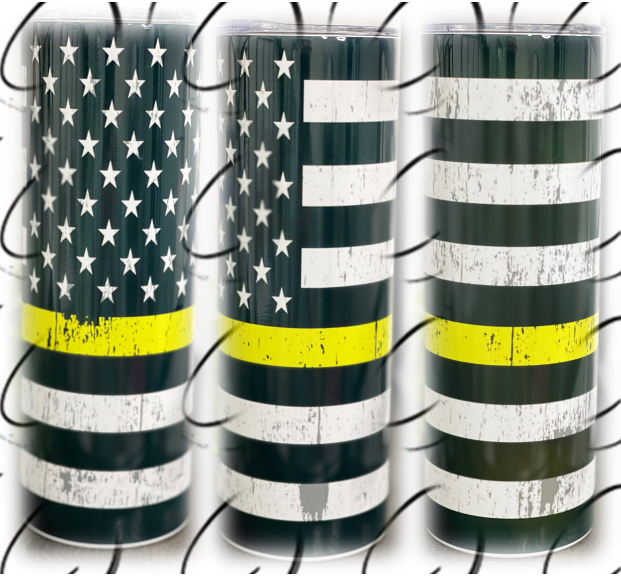 Thin Yellow Line 20oz Skinny Tumbler