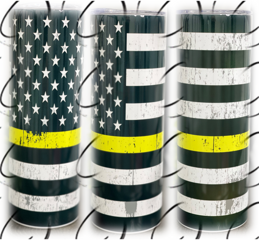 Thin Yellow Line 20oz Skinny Tumbler